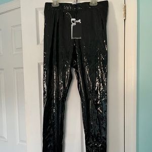 Lip Service Black PVC Leggings size M